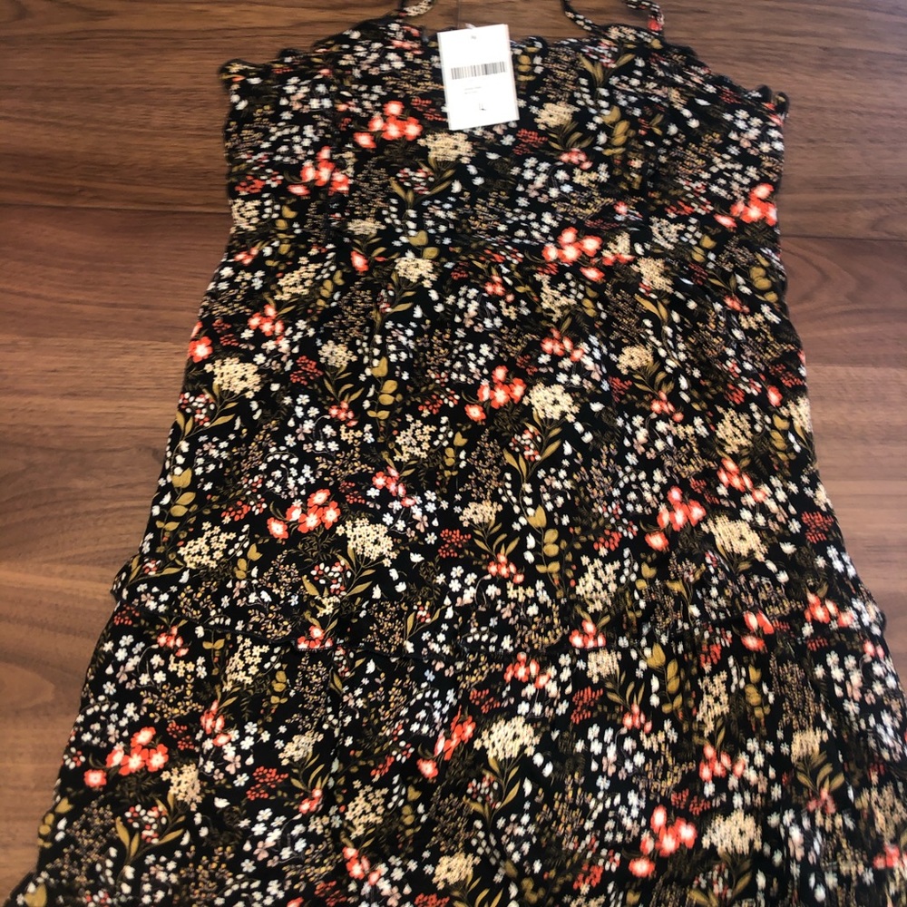 Ruffled Floral Mini Dress